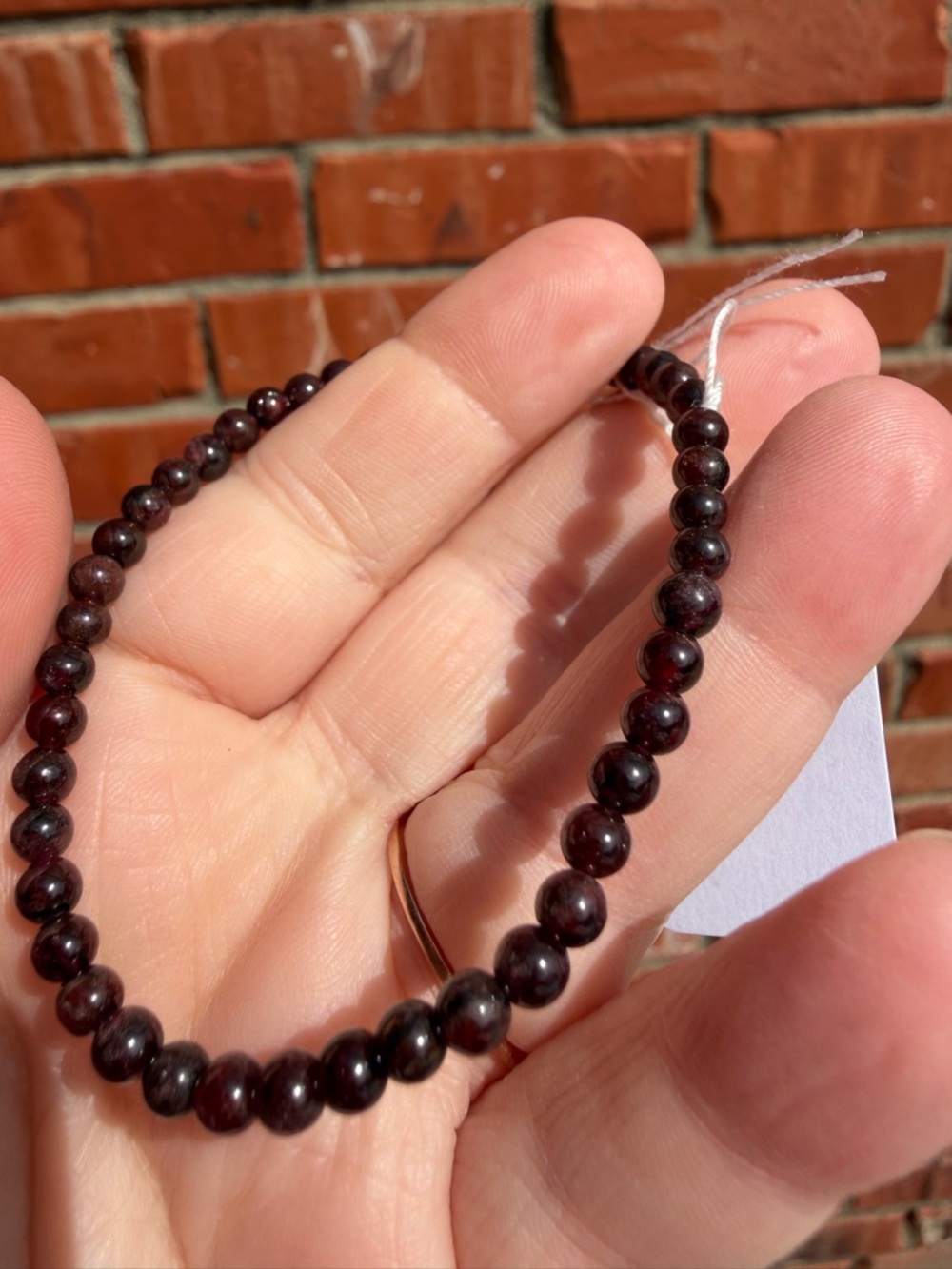NWT Dark Garnet Beaded Bracelet
